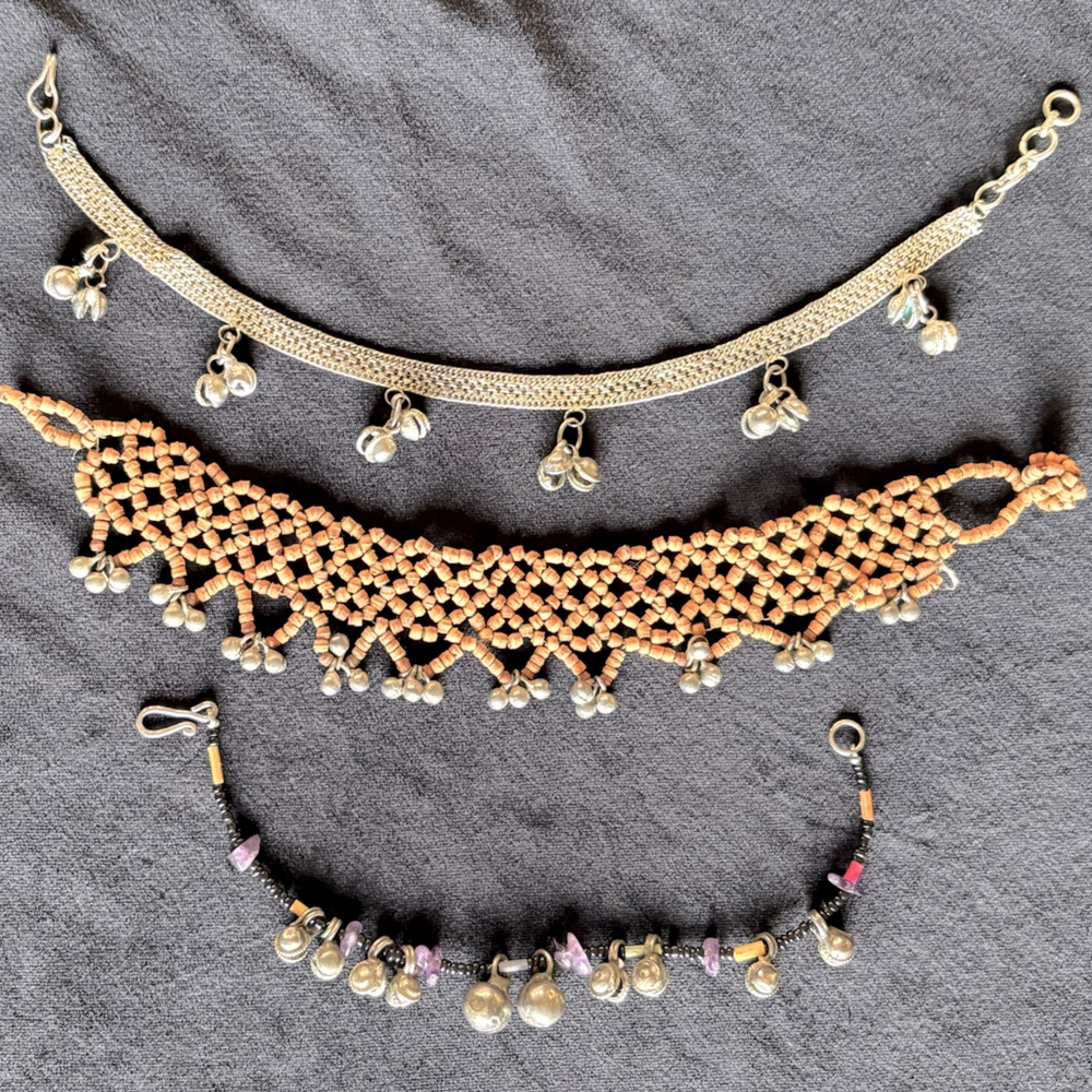 Boho jingle chime ankle bracelets